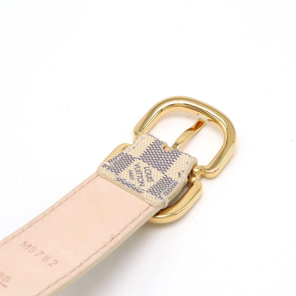 Louis Vuitton Louis Vuitton Damierazole Belt Mini 25MM #85 Gold  M9782V