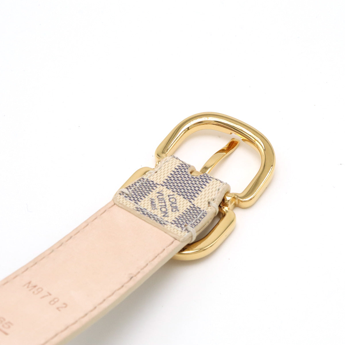 Louis Vuitton Louis Vuitton Damierazole Belt Mini 25MM #85 Gold  M9782V