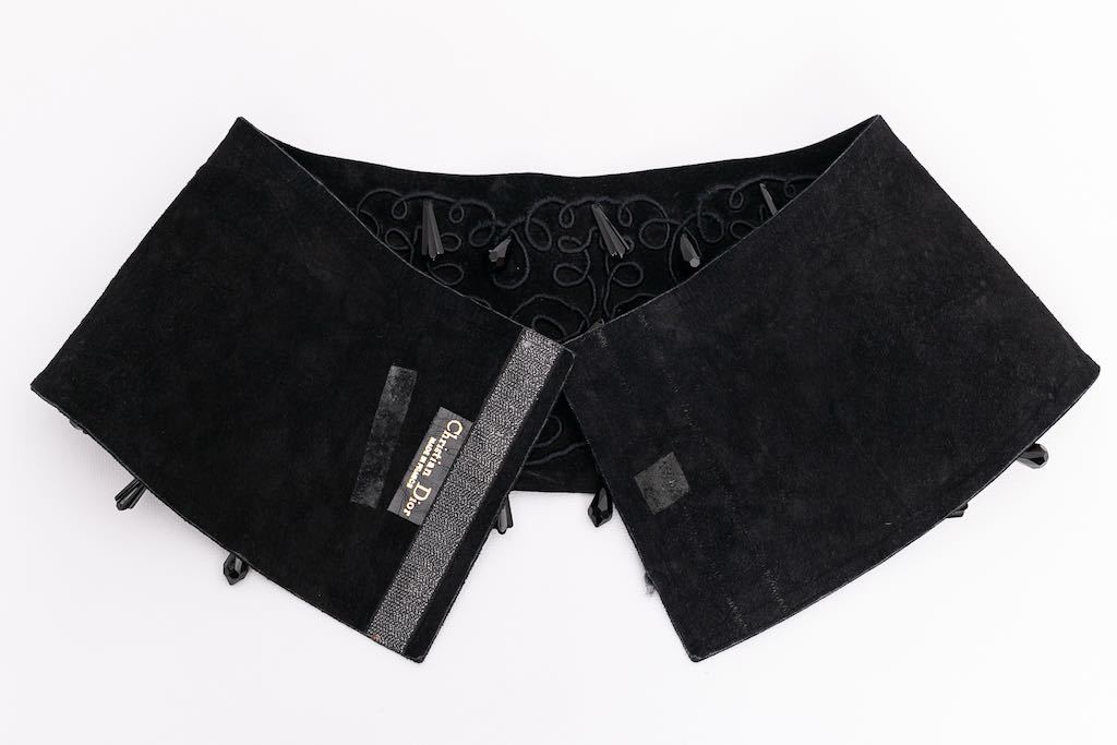 Ceinture noir en daim Dior