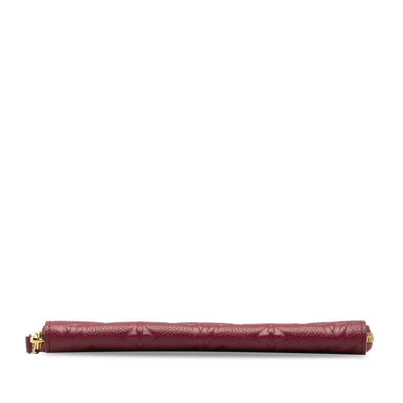 Louis Vuitton Round Zip Long Wallet M60359 Bordeaux Red Ladies