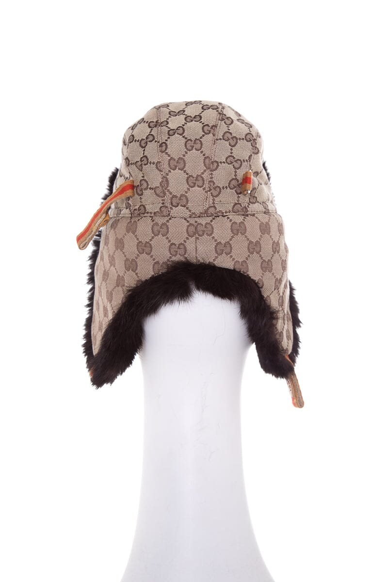 Gucci Vintage GG Fur Lined Hat