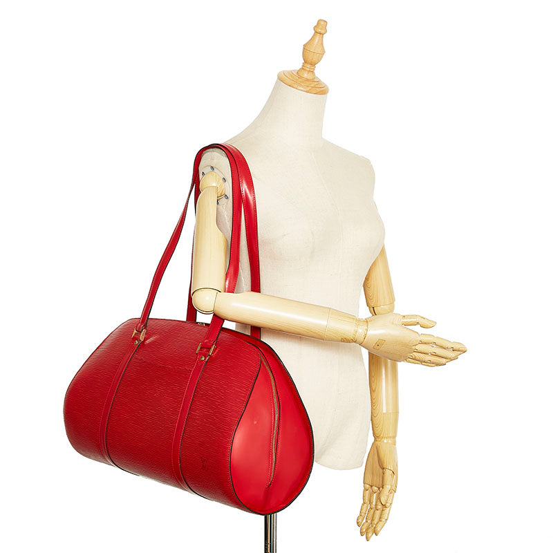 Louis Vuitton Louis Vuitton M42867 Boston Bag Leather Castilian Red