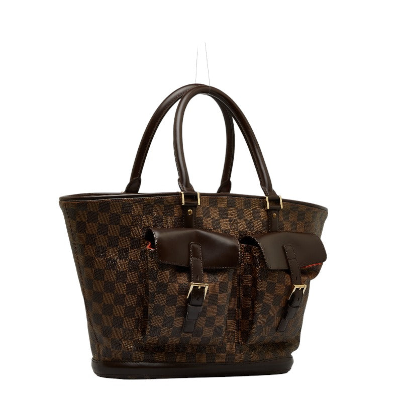 Louis Vuitton Manosque GM Tortured Bag N51120 Eve Brown PVC Leather  Louis Vuitton