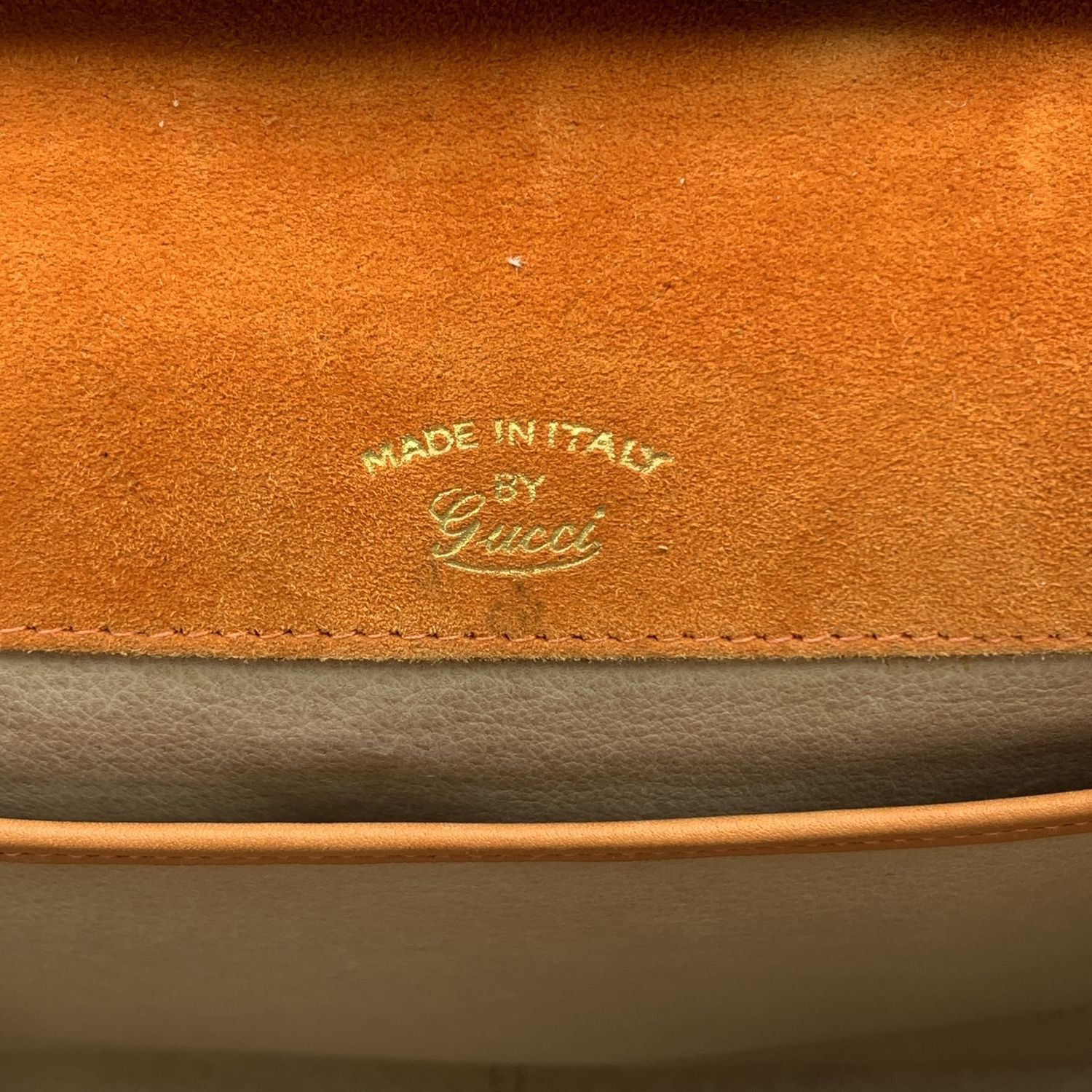 Gucci Vintage Orange Suede Convertible Flap Shoulder Bag