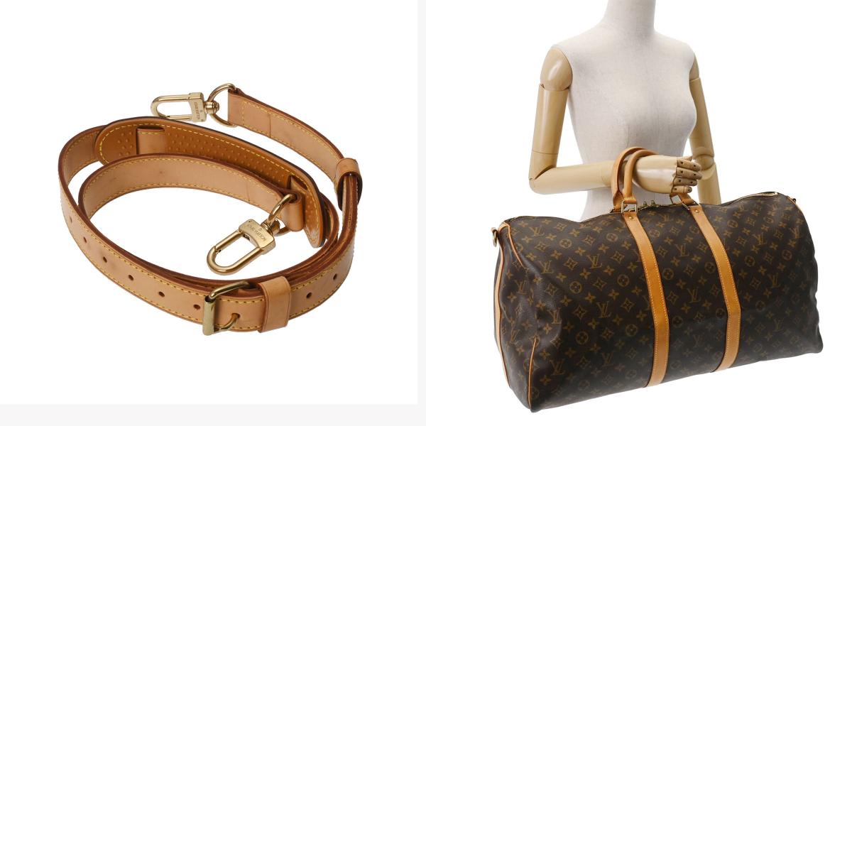 Louis Vuitton Monogram Keepall Bandouliere 55 Brown