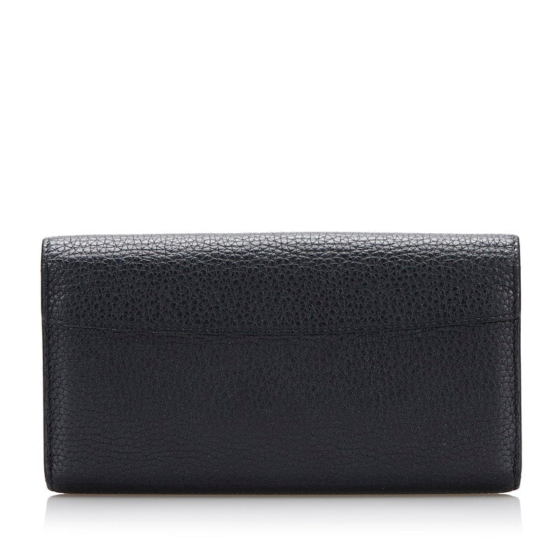 Louis Vuitton Louis Vuitton N90129 Long Wallet Leather/Pison Noir Black