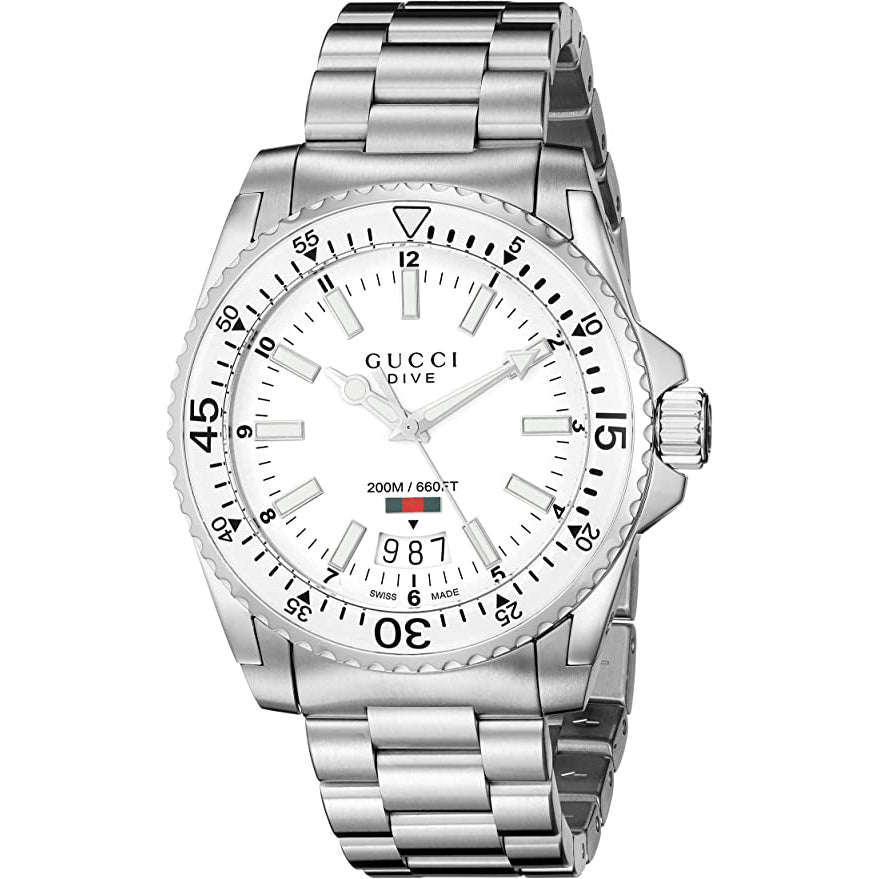 Gucci Dive Men's Silver Watch YA136302