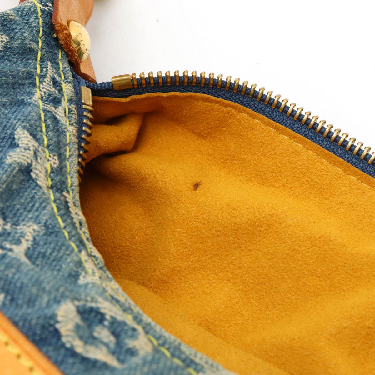 Louis Vuitton Louis Vuitton Monogram Denim Buggy PM Shoulder Bag Long Shoulder Slipper Blue M95049