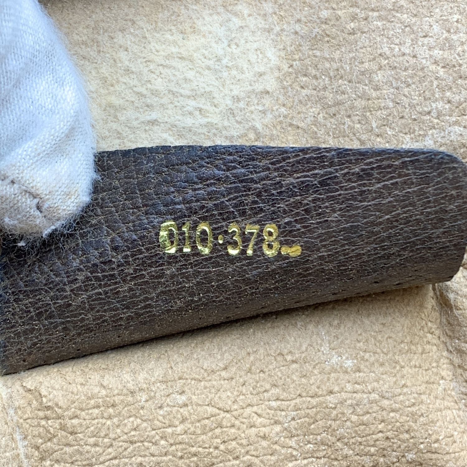 Gucci Vintage Brown Monogram Shopping Bag Tote with Stripes