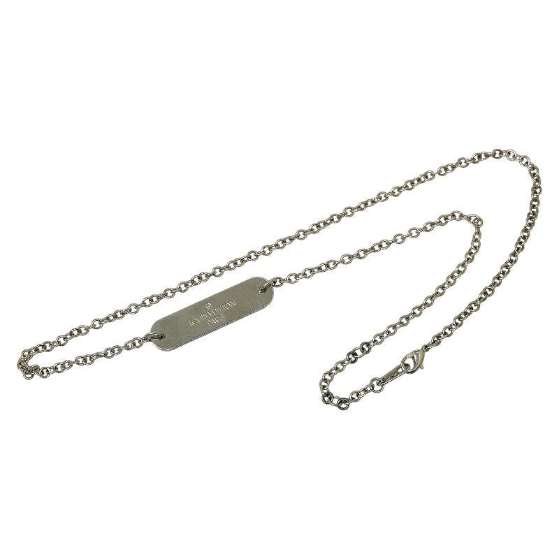 Louis Vuitton Monogram Eclipse Collie Chain Pin-Lock Collar M68875 Silver Metal PVC  Louis Vuitton