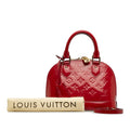 Louis Vuitton Monogram Verney Alma BB Handbag Shoulder Bag 2WAY M91771 Rose Andy Red Patent Leather  Louis Vuitton