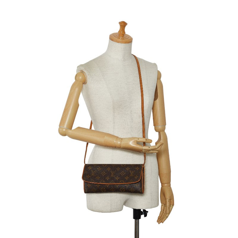 Louis Vuitton Monogram  Twin GM Sliding Shoulder Bag M51852 Brown PVC Leather  Louis Vuitton