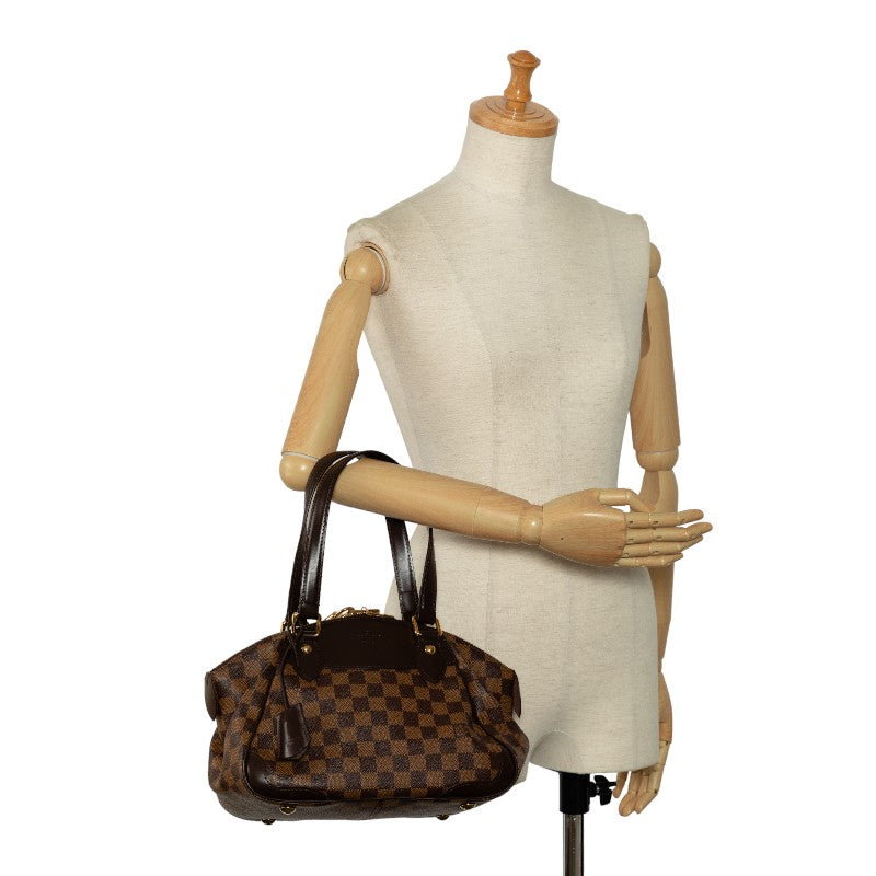 Louis Vuitton Verona PM Handbag N41117 Brown PVC Leather Lady Louis Vuitton