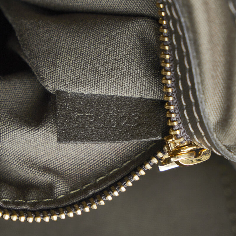 Louis Vuitton Monogram Mini Lucy GM  Bag Shoulder Bag M92681 Green Dark Brown Canvas Leather Ladies Louis Vuitton