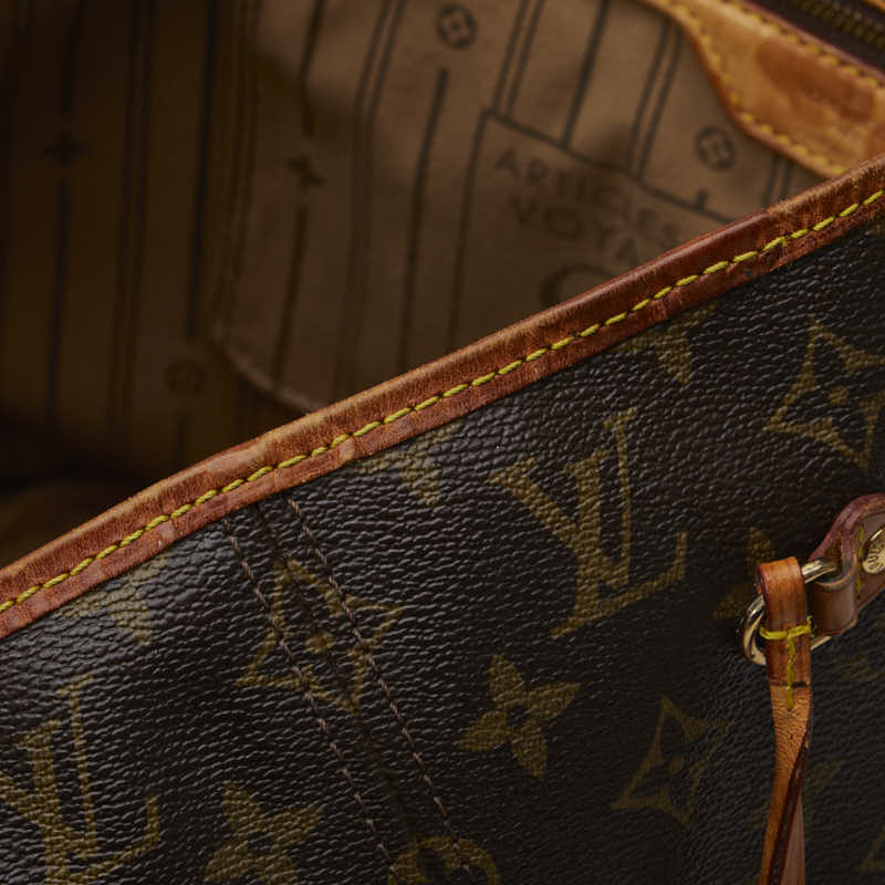Louis Vuitton Neverfull GM Tote Bag M40157 Brown PVC Leather Ladies
