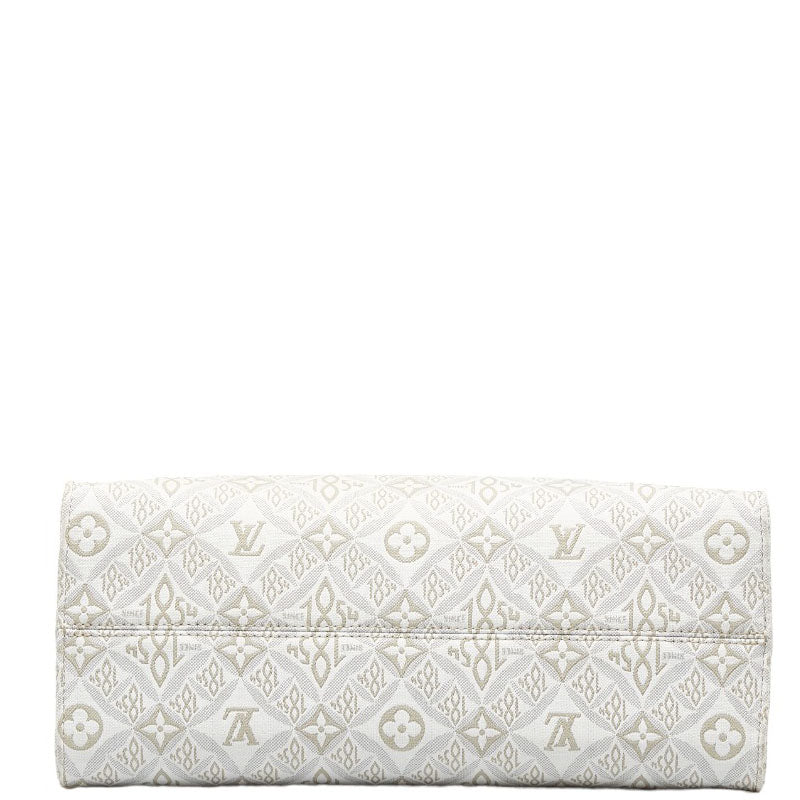 Louis Vuitton Louis Vuitton SINCE1854 M59614 Toddler Bag Leather/Jagard Eckle White Brown Ladies Toddler