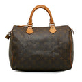 Louis Vuitton Monogram Speed 30 Handbag Mini Boston Bag M41526 Brown PVC Leather Lady Louis Vuitton