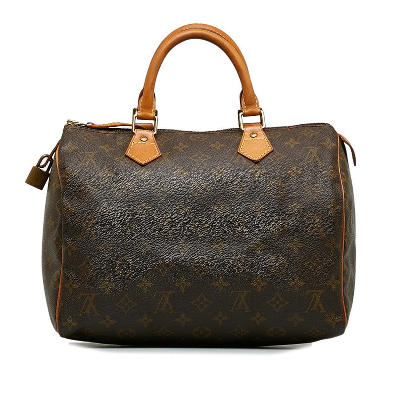 Louis Vuitton Monogram Speed 30 Handbag Mini Boston Bag M41526 Brown PVC Leather Lady Louis Vuitton