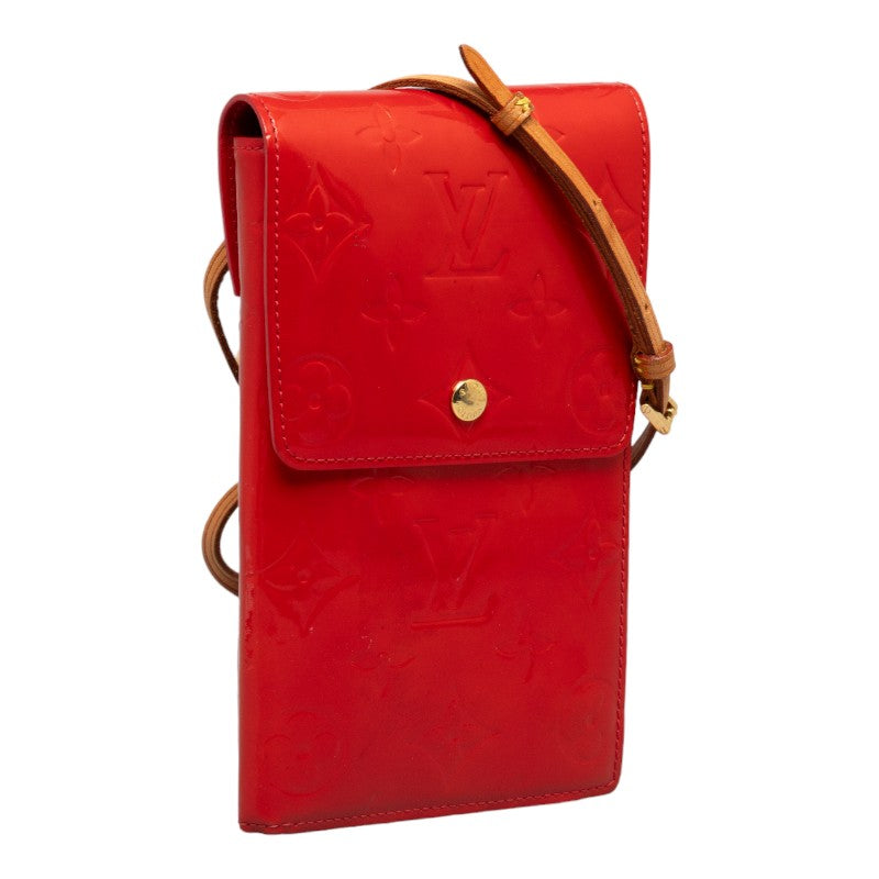 Louis Vuitton Louis Vuitton Verney M91153 Double Folded Wallet Patent Leather Red