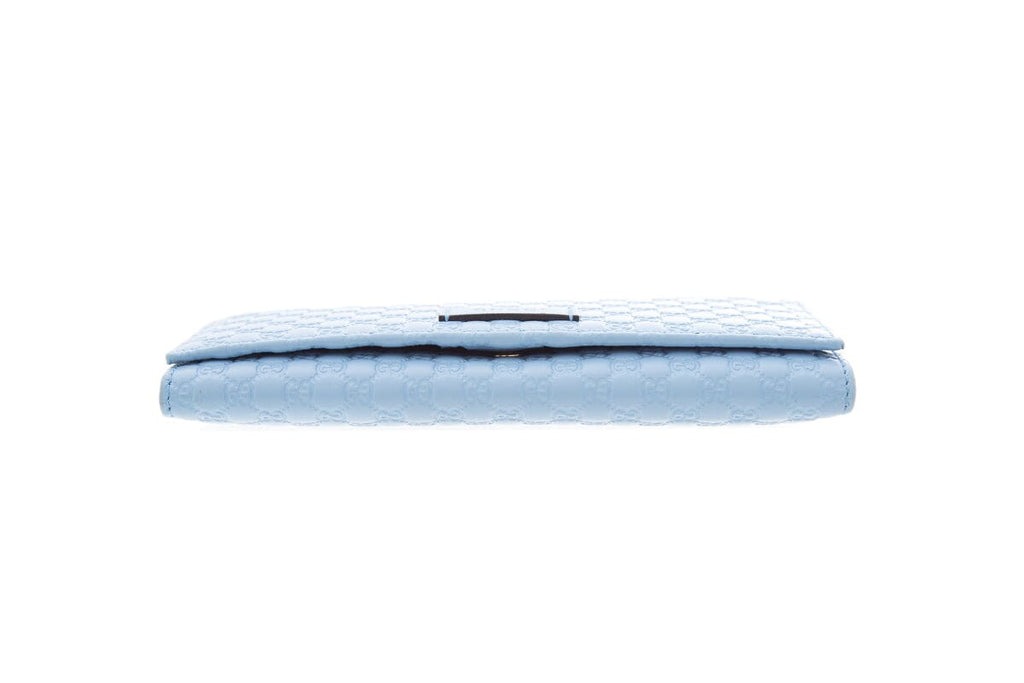 Gucci Blue Microguccissima Continental Wallet