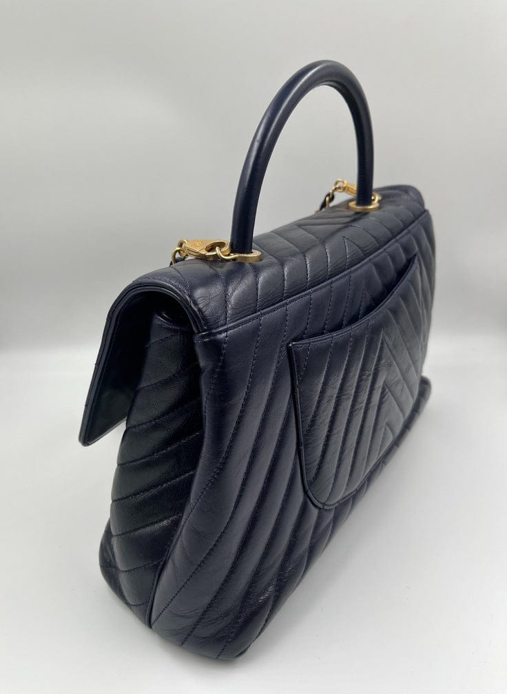 Chanel Chevron Quilted Coco Bag