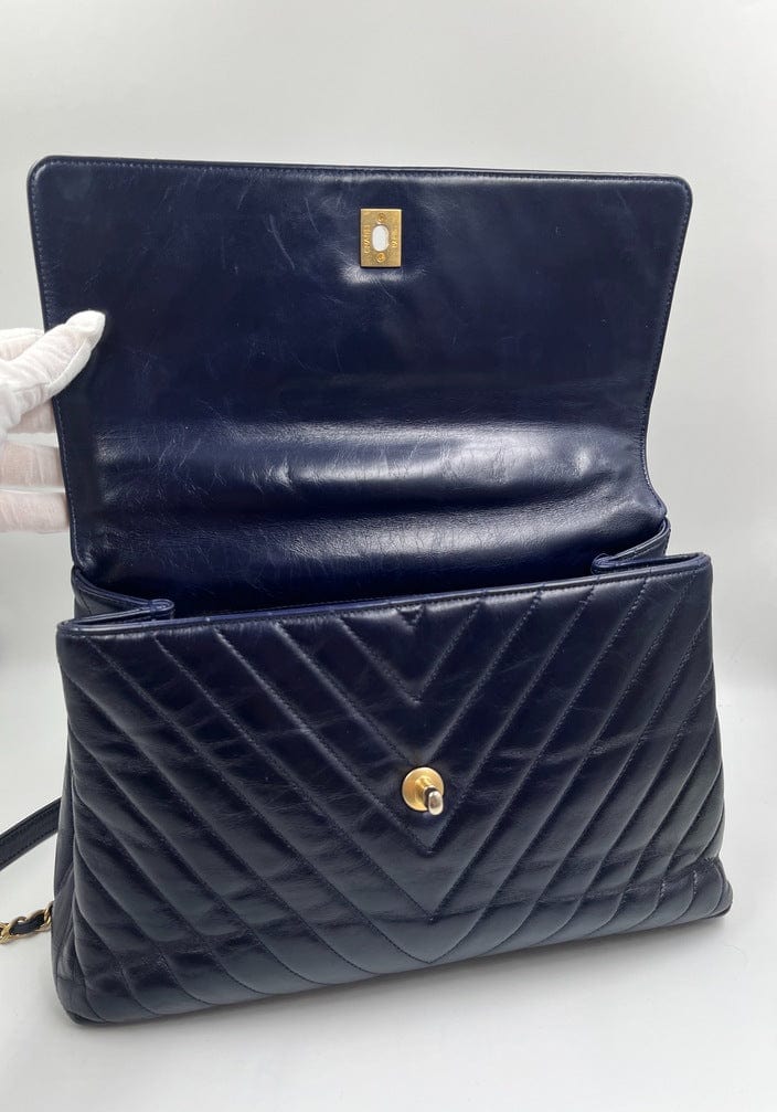 Chanel Chevron Quilted Coco Bag