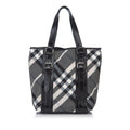 Pre-Loved Burberry Black Patent Leather Woven Shoulder Bag United Kingdom