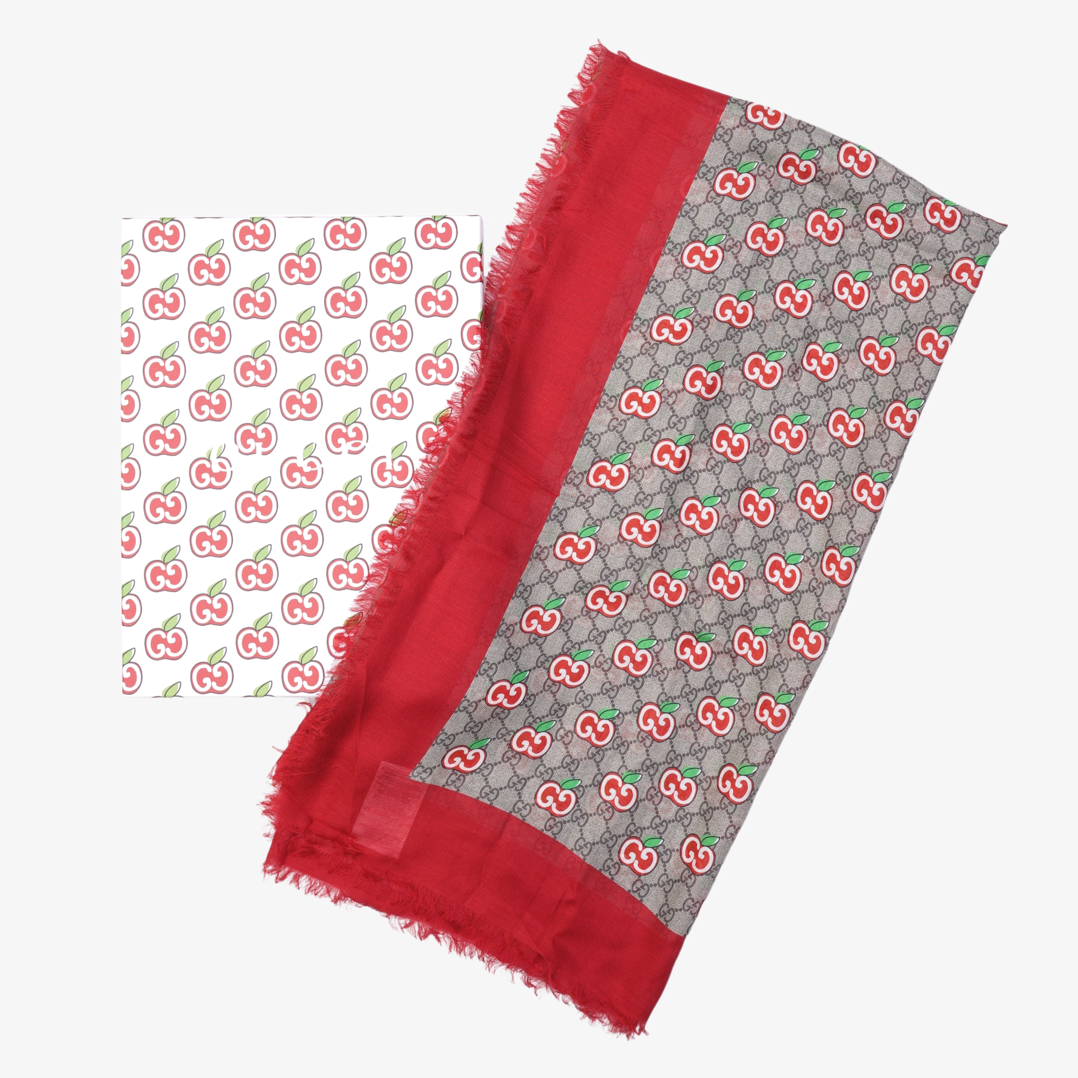 Gucci Womens Apple Shawl Supreme Red