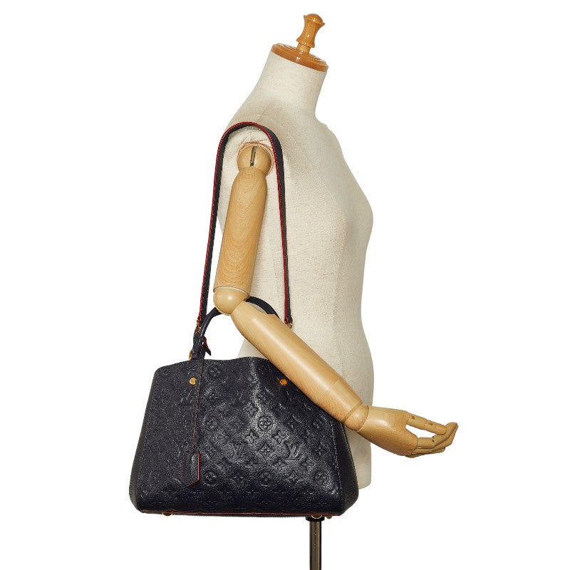 Louis Vuitton Monogram Amplant Montaigne MM Handbag Shoulder Bag 2WAY M42746 Marine Rouge Naïve Leather  Louis Vuitton