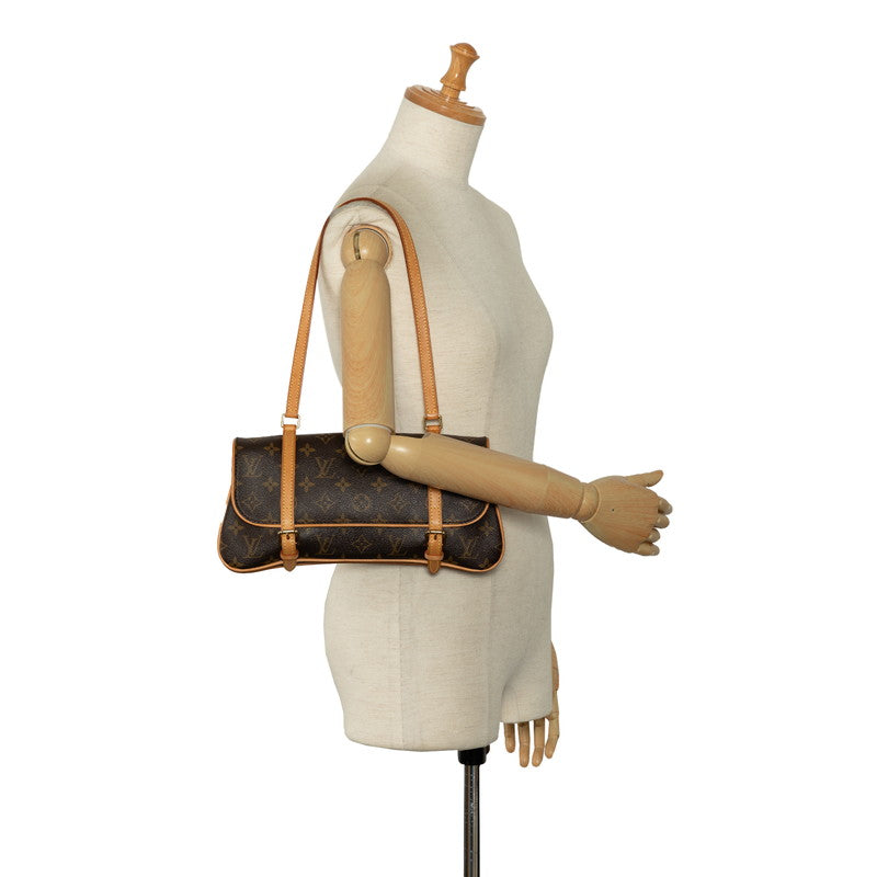 Louis Vuitton Monogram M51157 Shoulder Bag PVC/Leather Brown