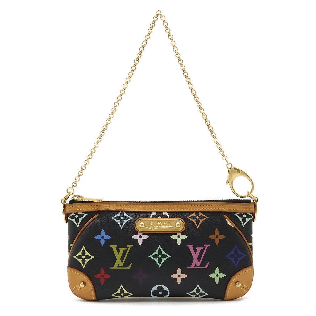 Louis Vuitton Monogram Multicolor  Mila MM Accessory Pocket Noir Black M60097