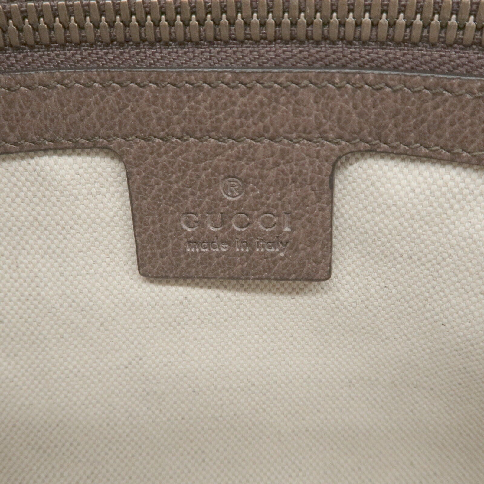 GUCCI Ophidia GG Supreme Leather Medium Shoulder Bag Beige 523354