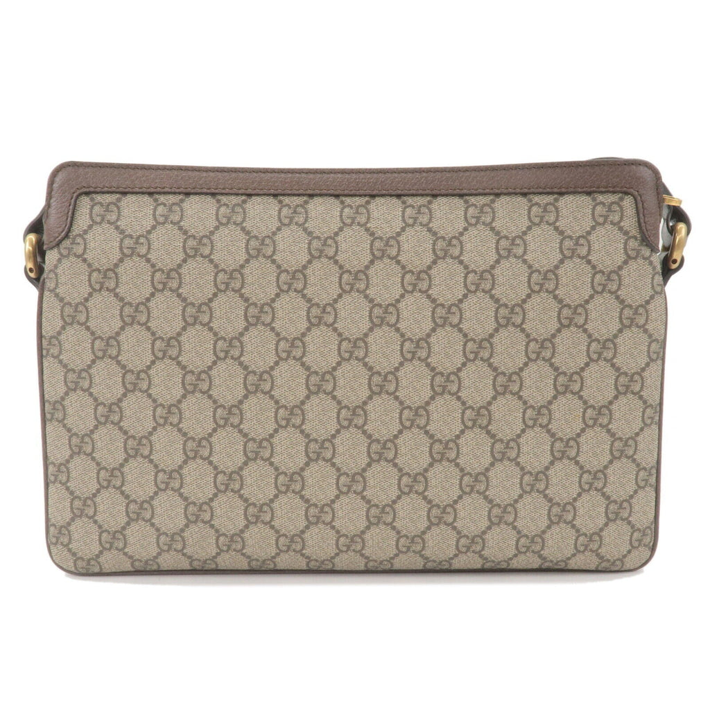 GUCCI Ophidia GG Supreme Leather Medium Shoulder Bag Beige 523354