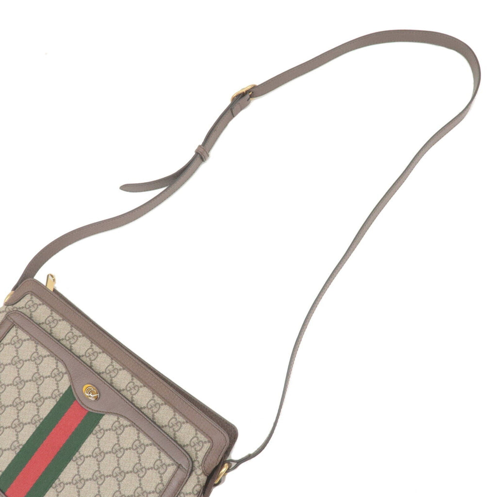 GUCCI Ophidia GG Supreme Leather Medium Shoulder Bag Beige 523354