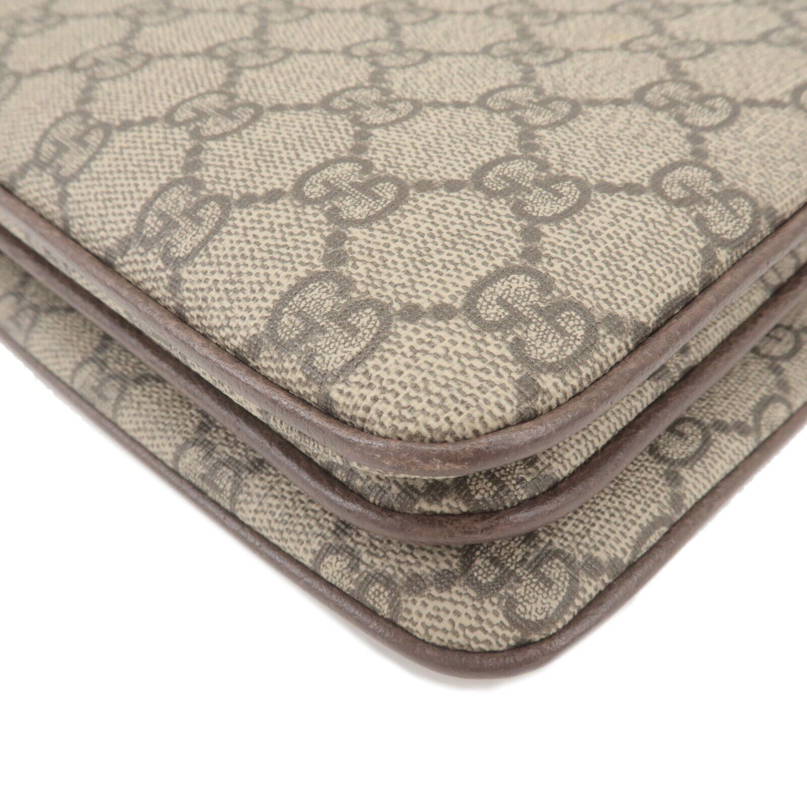 GUCCI Ophidia GG Supreme Leather Medium Shoulder Bag Beige 523354