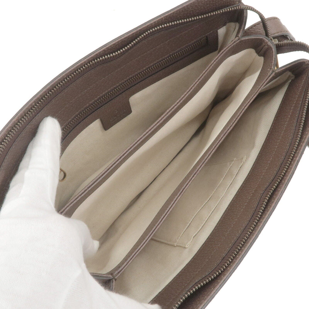 GUCCI Ophidia GG Supreme Leather Medium Shoulder Bag Beige 523354