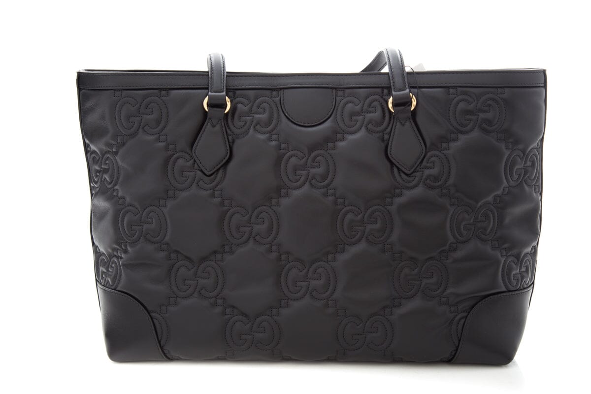Gucci Black Puff Leather Tote
