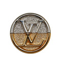 Louis Vuitton LV Logo Round Brochure M69645 Gold Silver  Metal  Louis Vuitton