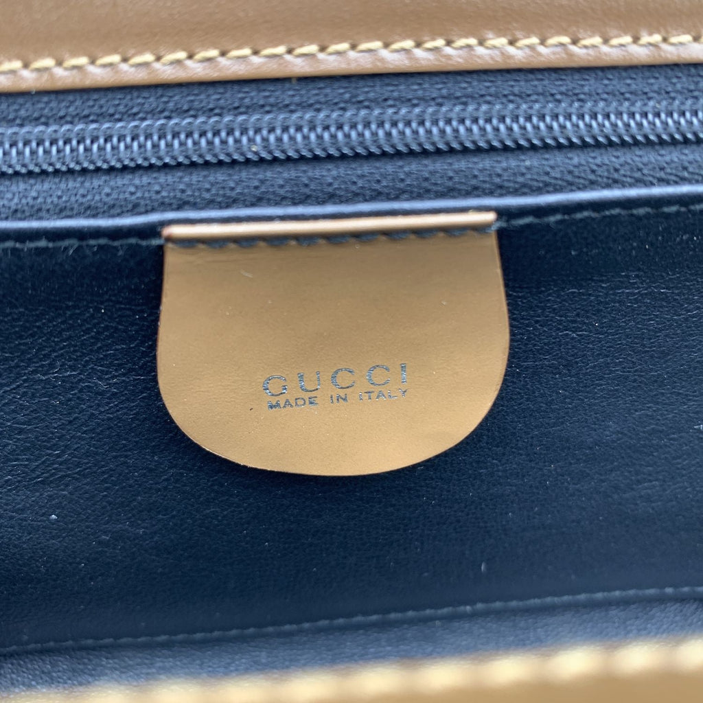 Gucci Vintage Metallic Patent Leather Evening Clutch Shoulder Bag