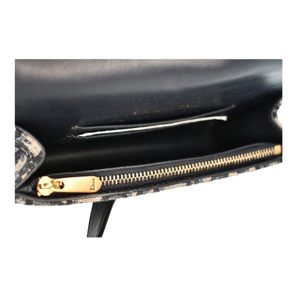 Christian Dior Oblique Saddle Belt Bag Blue