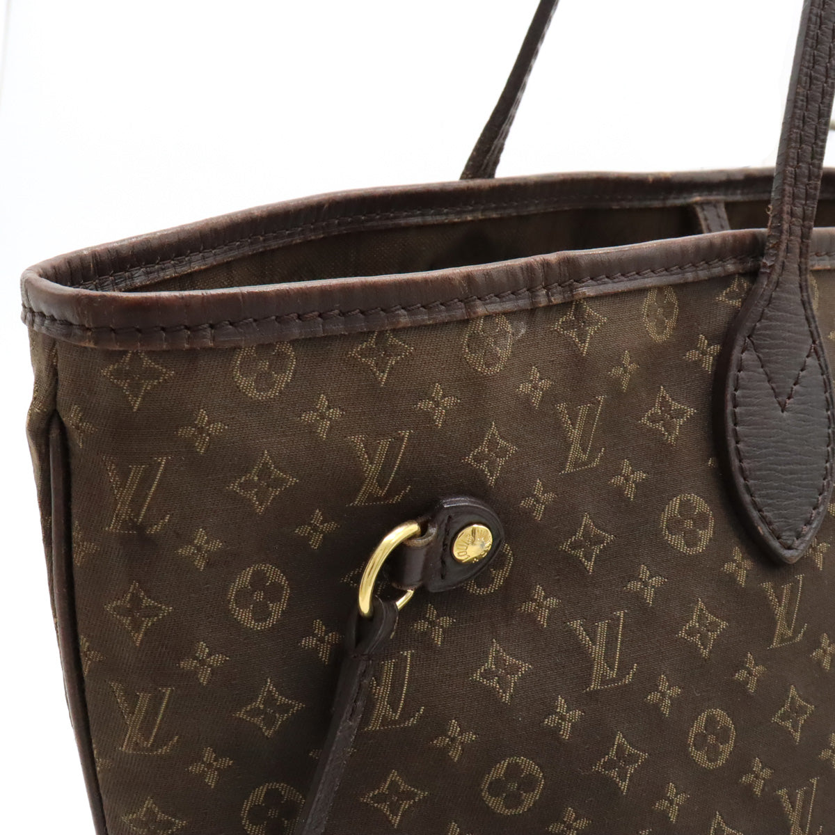 Louis Vuitton Louis Vuitton Monogram Idil Newarf MM Tortoise Bag Linen Huzan Brown M40513