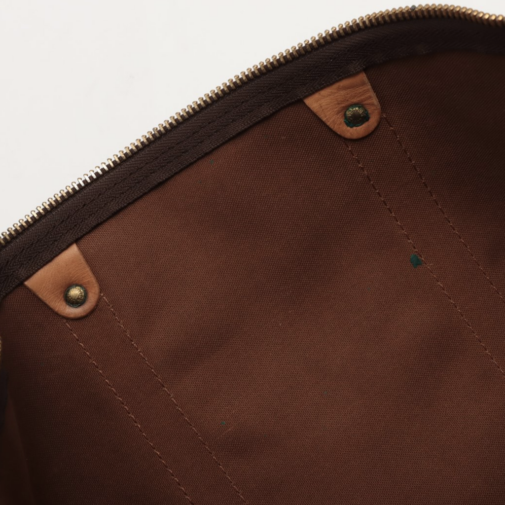 Louis Vuitton Brown Canvas Keepall Bandouli√®re 55 handbag bag