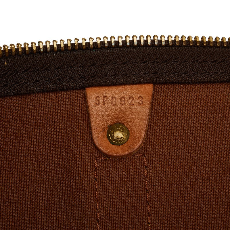 Louis Vuitton Monogram Keepall 50 Boston Bag M41426 Brown PVC Leather  Louis Vuitton