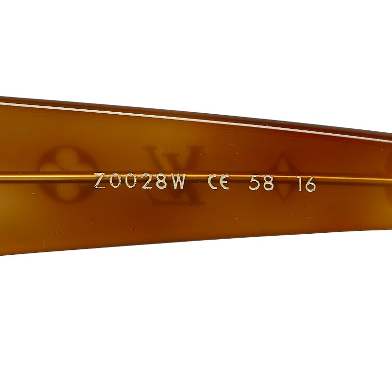 Louis Vuitton Monogram Obsession Curly Grading Lens Sun Glasses Z0028W Brown Gold Plastic  Louis Vuitton