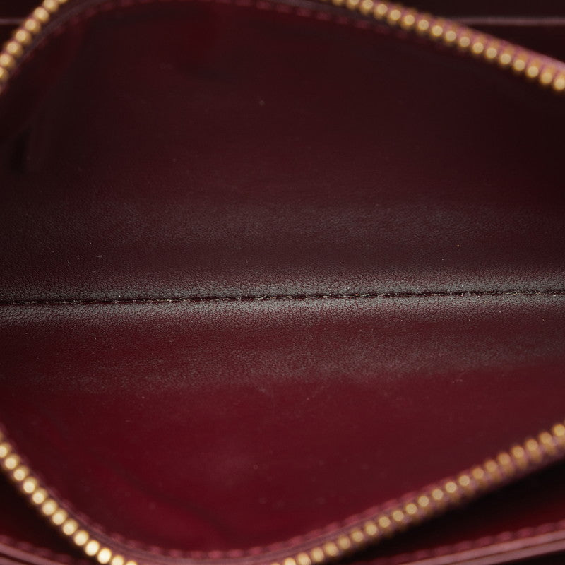 Louis Vuitton Monogram Verney Zippie Wallet Long Wallet M93575 Violet Wine Red Patent Leather  Louis Vuitton