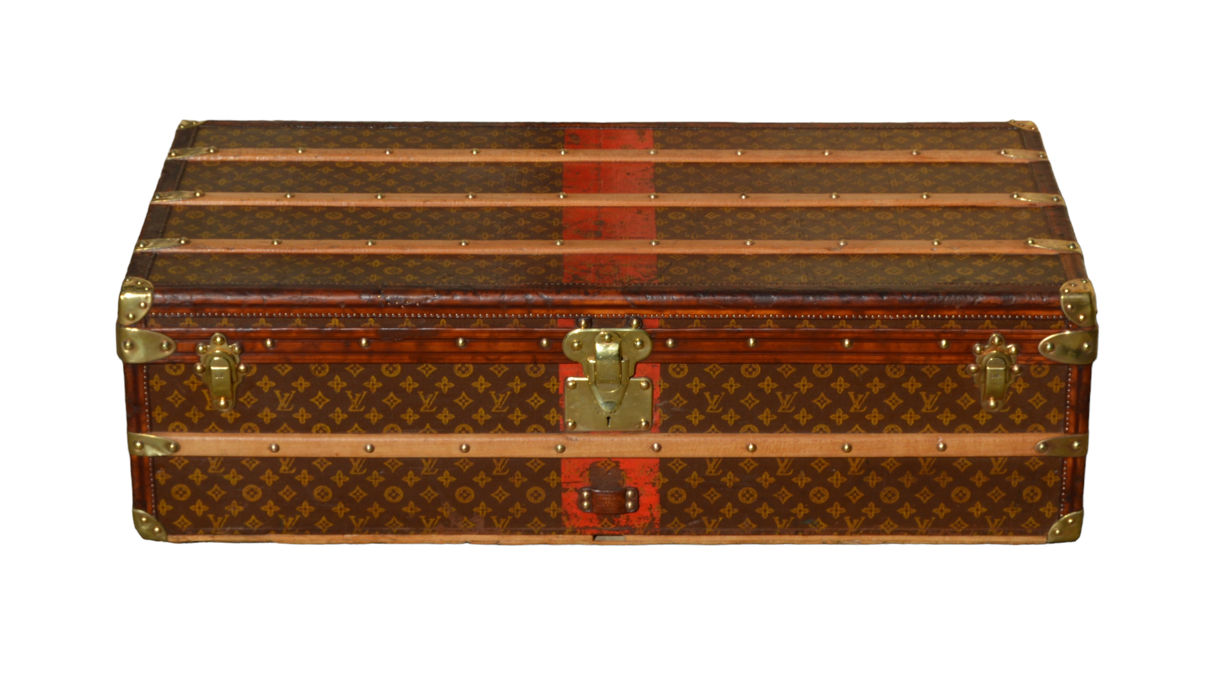 Louis Vuitton Brown Canvas Trunk travel bag