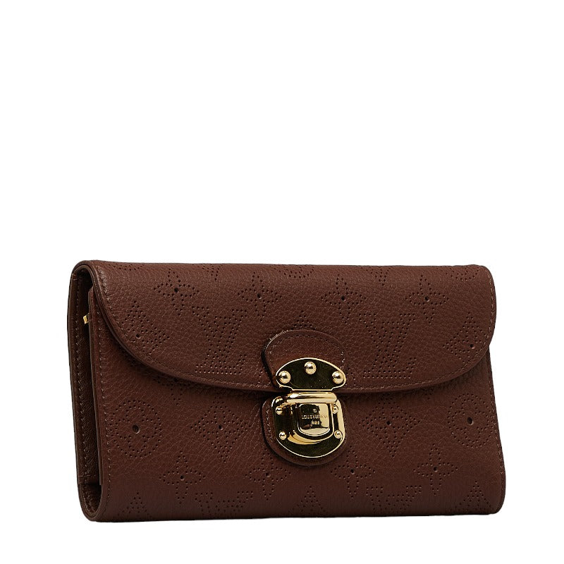 Louis Vuitton Portfolio America Long Wallet Brown Leather  Louis Vuitton