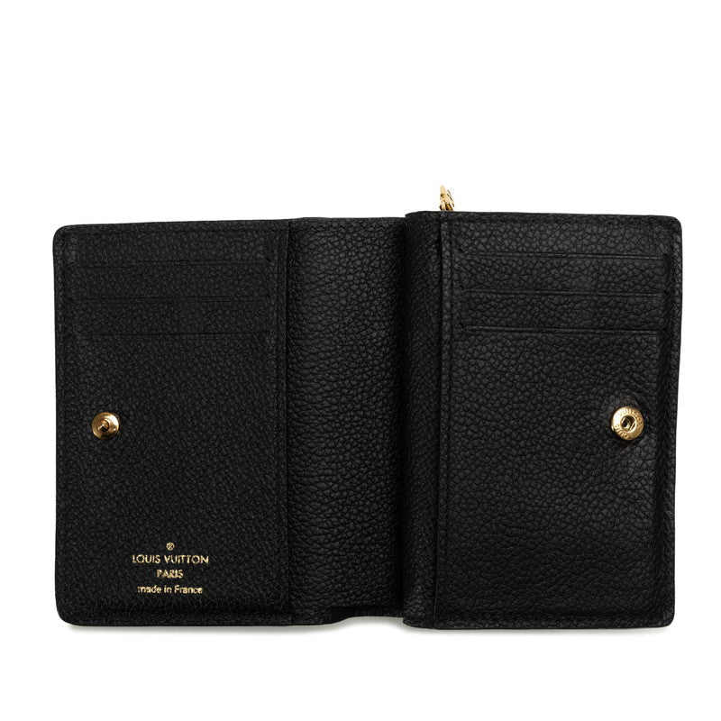 LOUIS VUITTON Louis Vuitton Monogram Amplant M80151 Double Folded Wallet Carf/Leather Noir Black  Fold