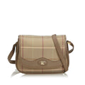 Pre-Loved Burberry Brown Beige Jacquard Fabric Crossbody Bag UNITED KINGDOM