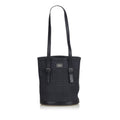 Pre-Loved Burberry Black PVC Plastic Smoke Check Tote Bag United Kingdom